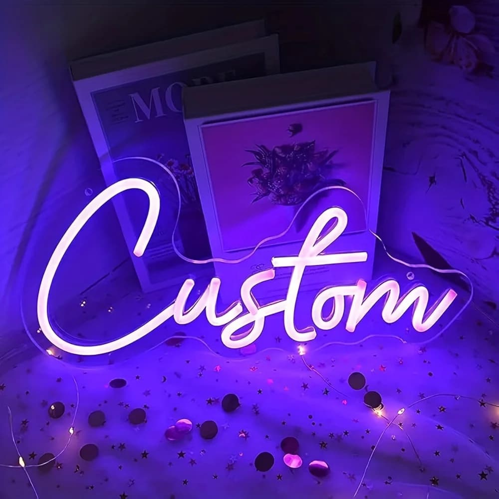 Insegna al neon personalizzata Luce al neon a LED personalizzata con dimmer Luce USB per camera da letto/matrimonio/festa/sala giochi/camera delle ragazze/bar