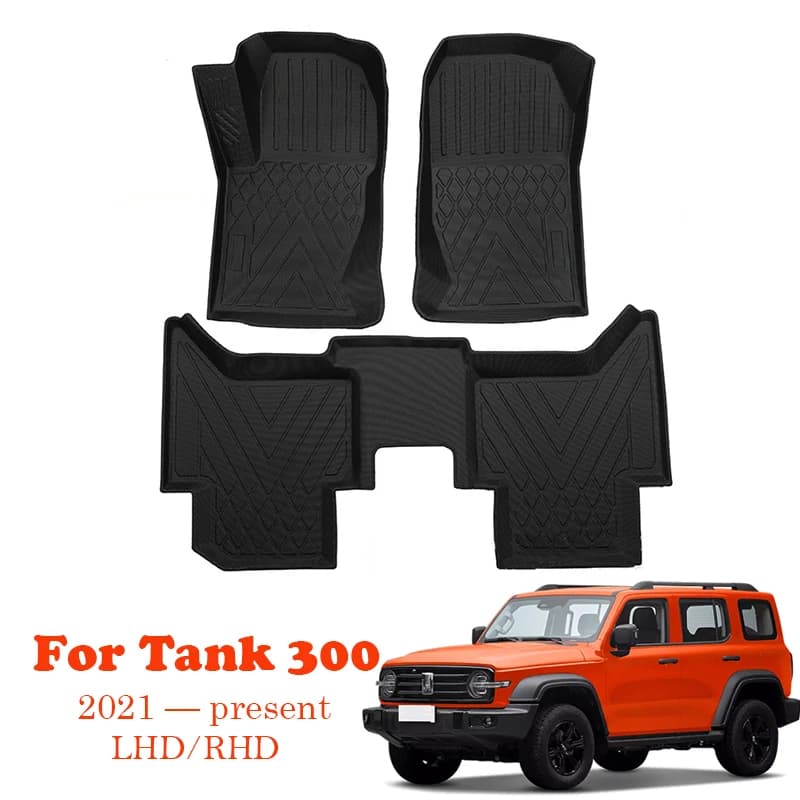 Tappetini per auto per serbatoio 300 2021-2025 Cargo Fodere Tappetini per bagagliaio Tappetino per piedi antiscivolo impermeabile LHD RHD Vassoio di rivestimento per bagagliaio
