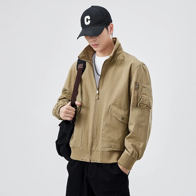 Primavera Autunno Autunno Uomo Giacca casual vintage Oversize High Street Fashion Streetwear Cappotto urbano da esterno Giacca a vento Capispalla