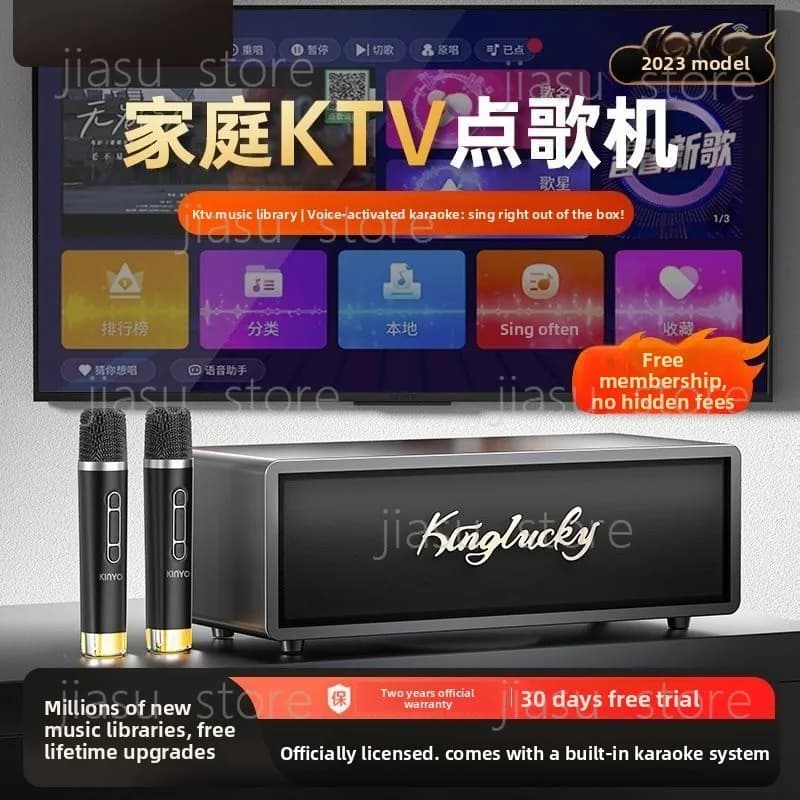 Sistema Home Theater con Altoparlante AI All-in-One e Microfono per Karaoke Domestico