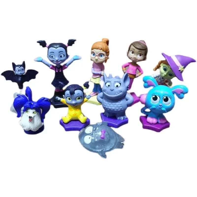 Disney Vampirina Hauntley Vampire Girl Action Figures Cute Canine Teeth Doll Desktop Decoration Collectible Toys ren Gifts