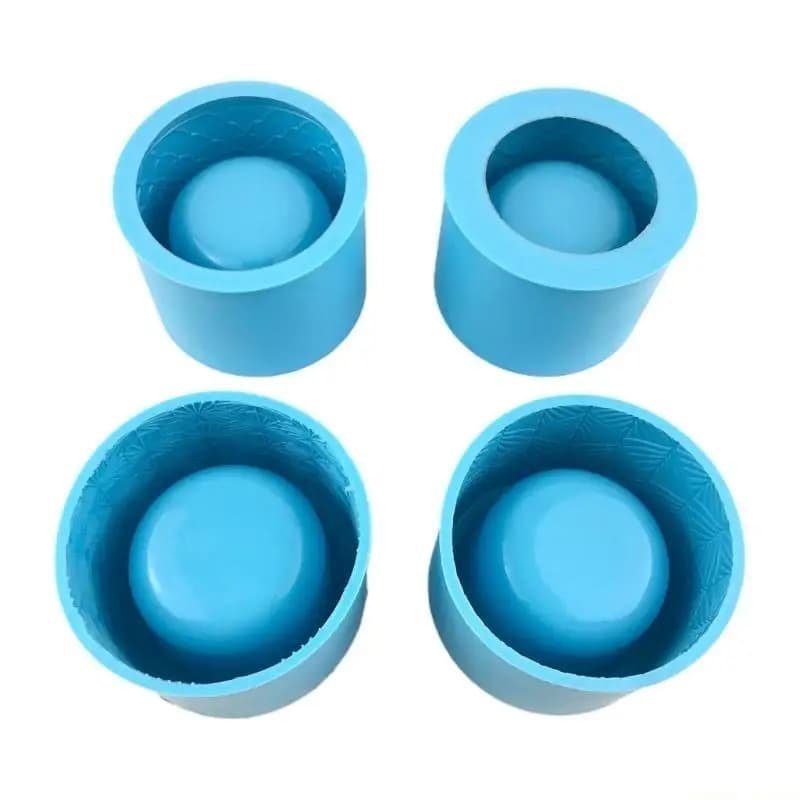 31BF Stampo per vaso da fiori rotondo in silicone Stampo per vaso per fioriera succulenta fai-da-te Stampo per argilla in gesso