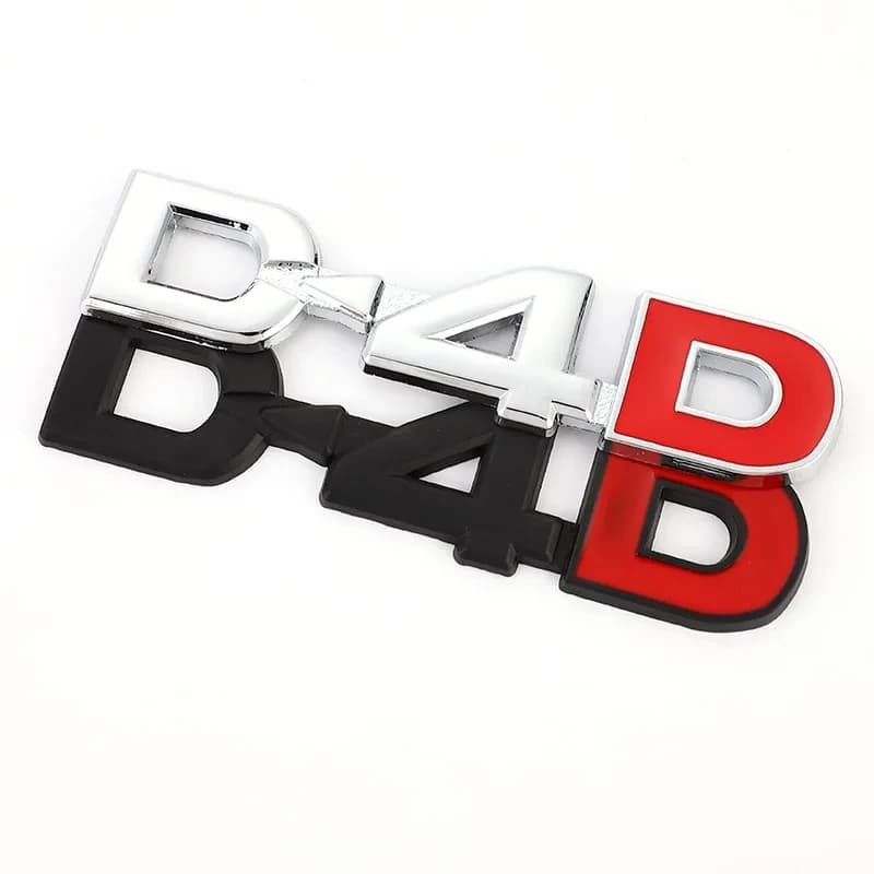 3D Metallo Nero Logo D4D Emblema Auto Baule Posteriore Adesivo Distintivo per Yaris Corolla Avensis Land Cruiser Hilux D4D Etichetta Accessori