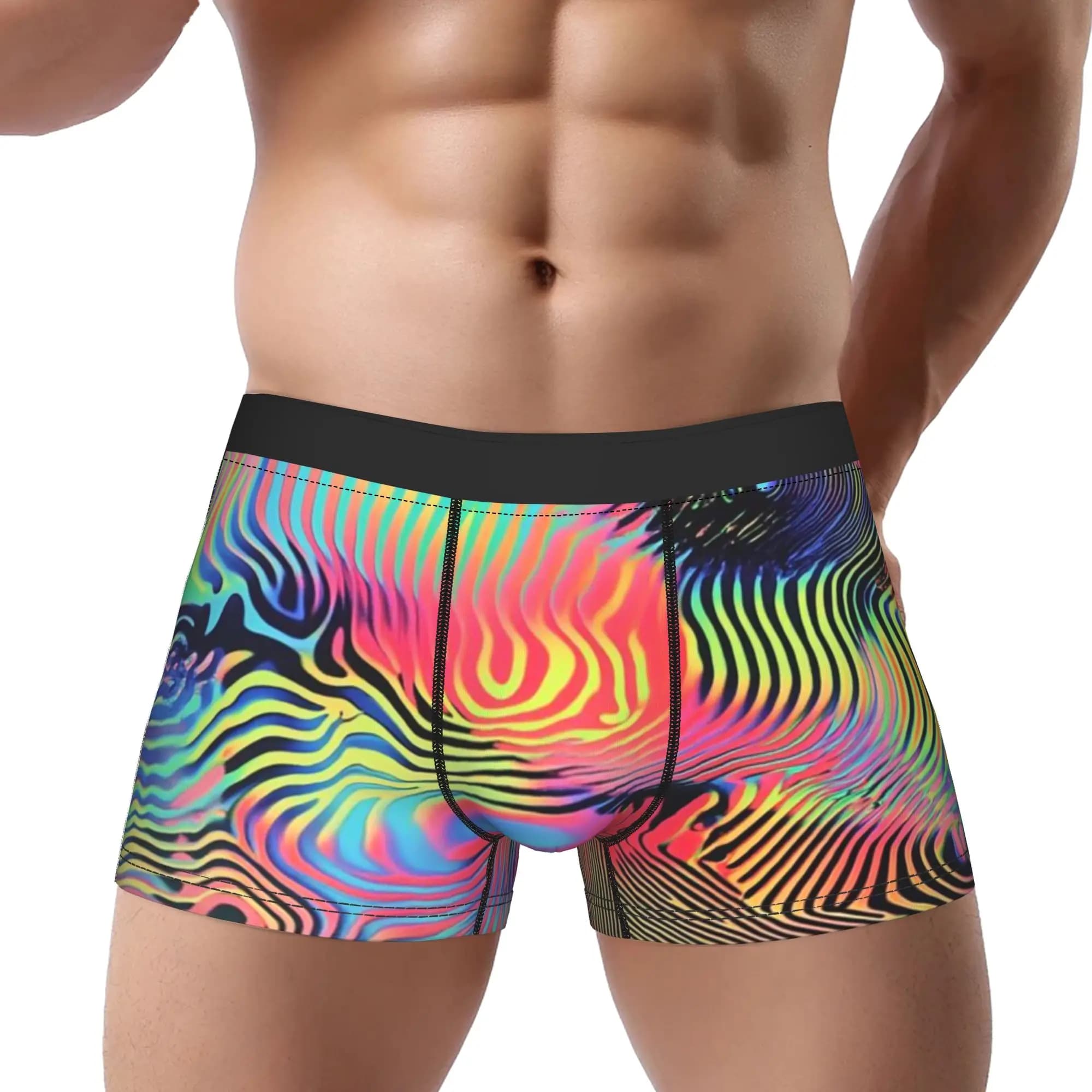 Fantasy (24) Psychedelic Swirl Underpants Breathbale Panties Male Underwear Ventilate Shorts Boxer Briefs