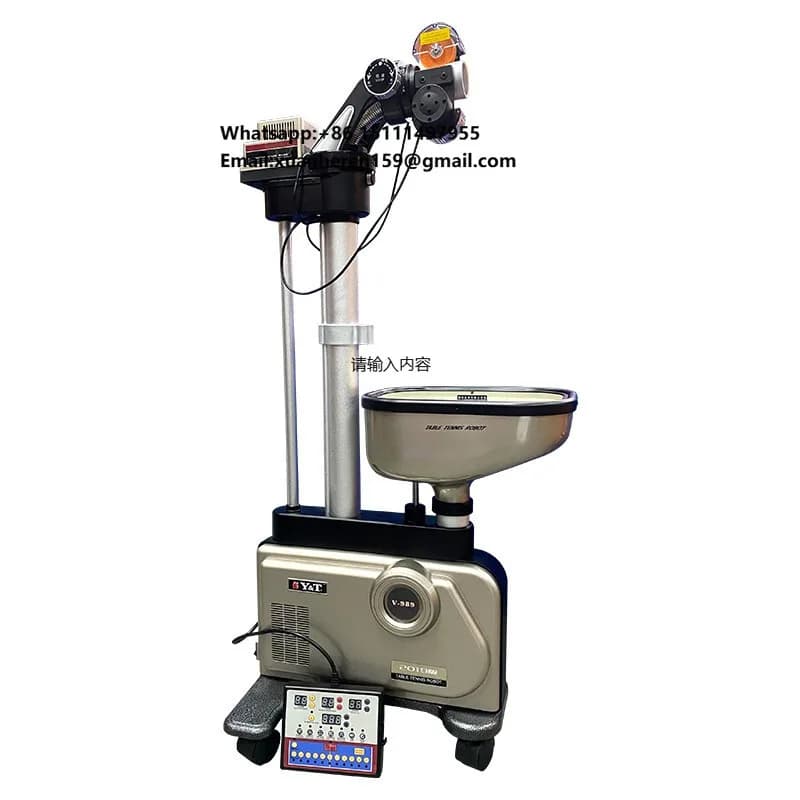 Y&T V989 High Level Smart Serve Auto-recycle Table Tennis Robot Floor-mounted Ping Pong Ball Robot