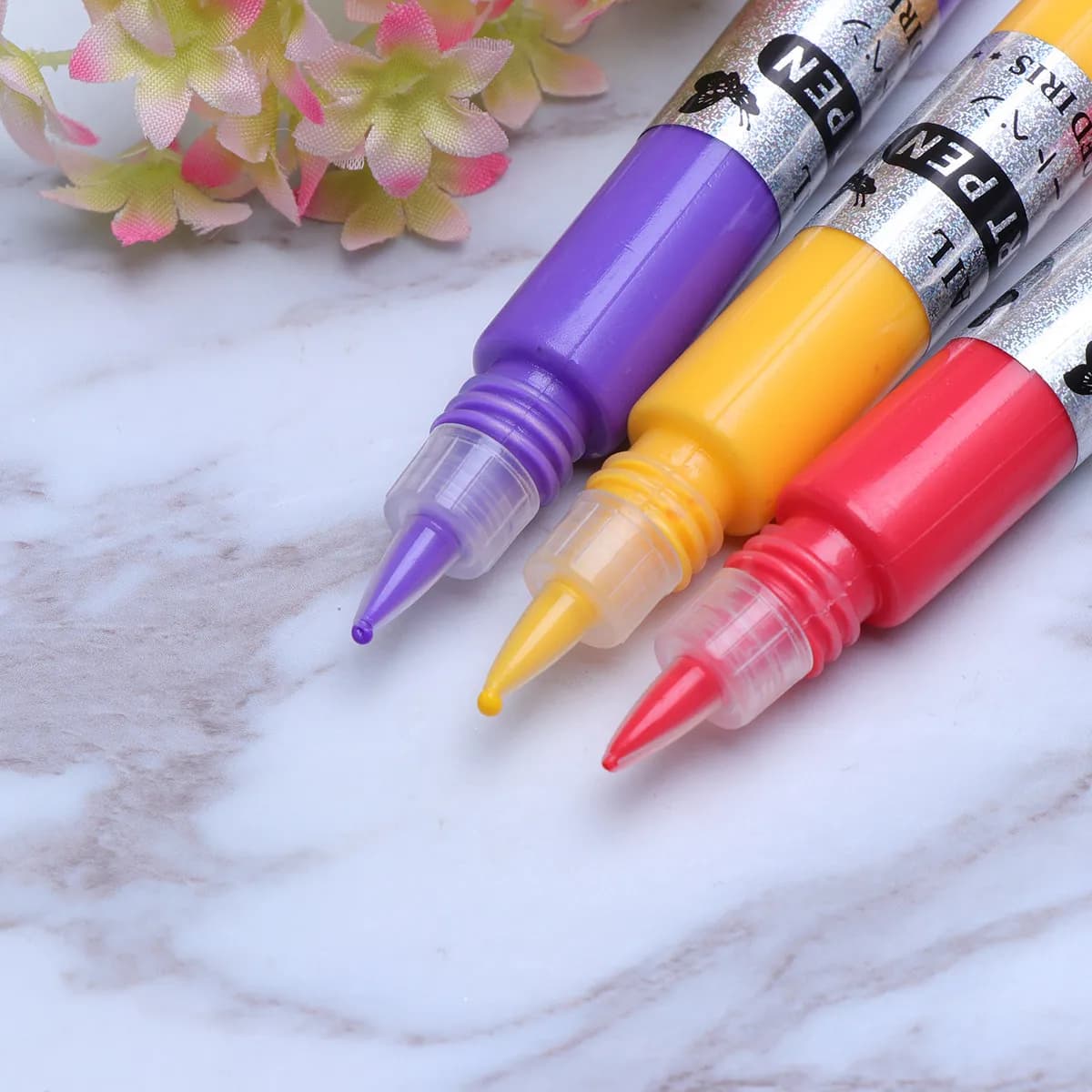 Penne per nail art Tinksky, 12 colori, gel UV acrilico per pittura 3D fai da te, smalto per unghie finte, strumento per manicure.