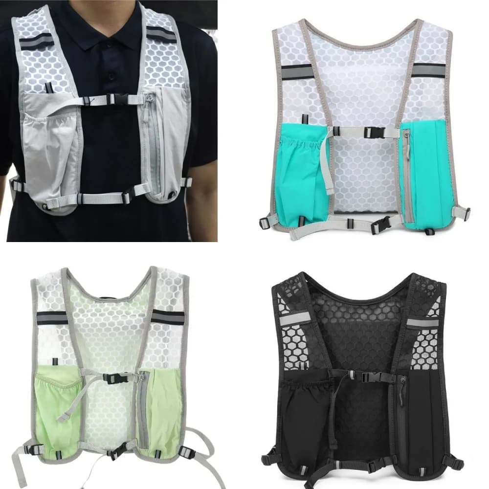 Backpack with water vest for travel, hiking, cycling, marathon, light pouch with phone pocket