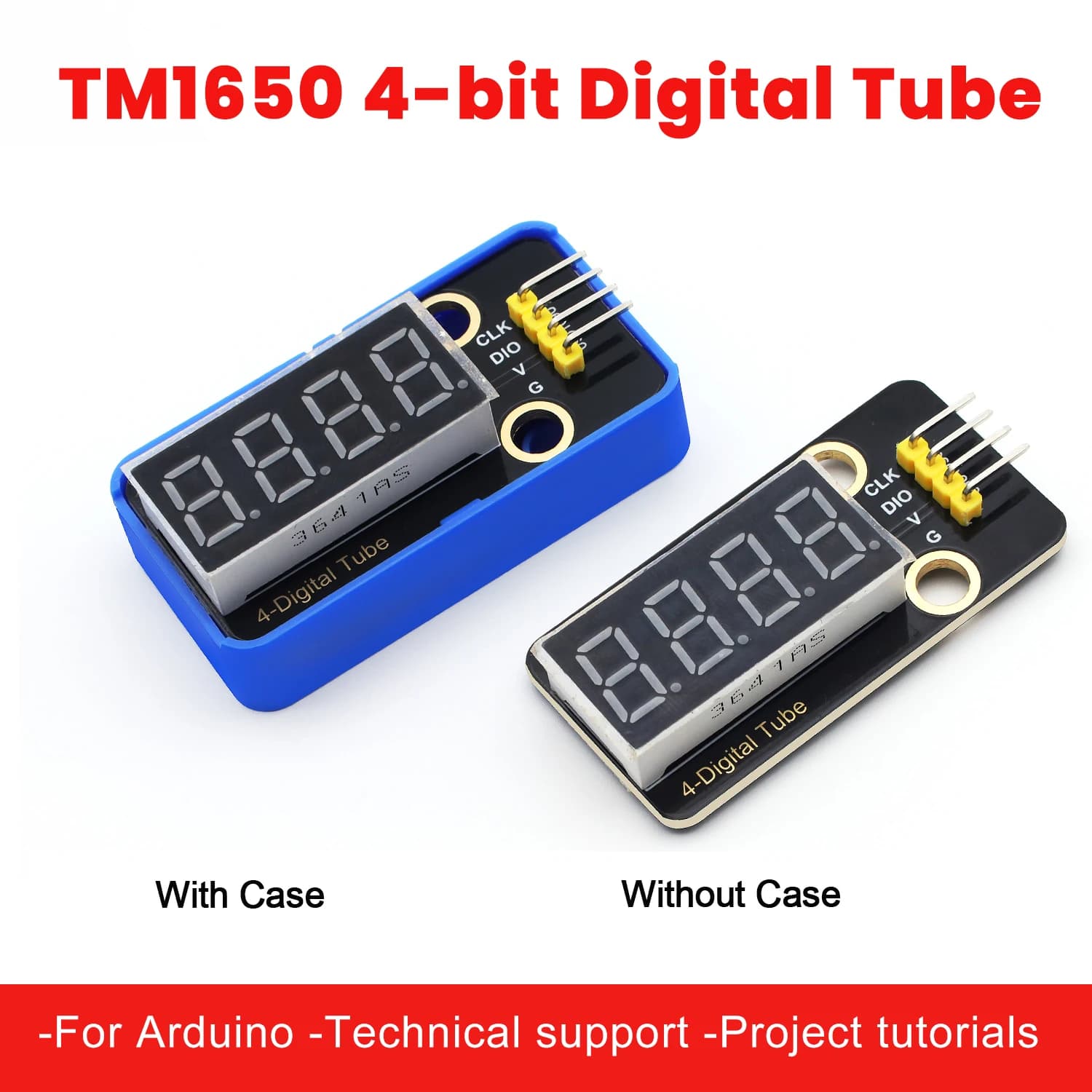 TM1650 4 Digit Digital Tube DIY Electronic Blocks compatible with Arduino/Raspberry Pi/Lego Use digital display scene