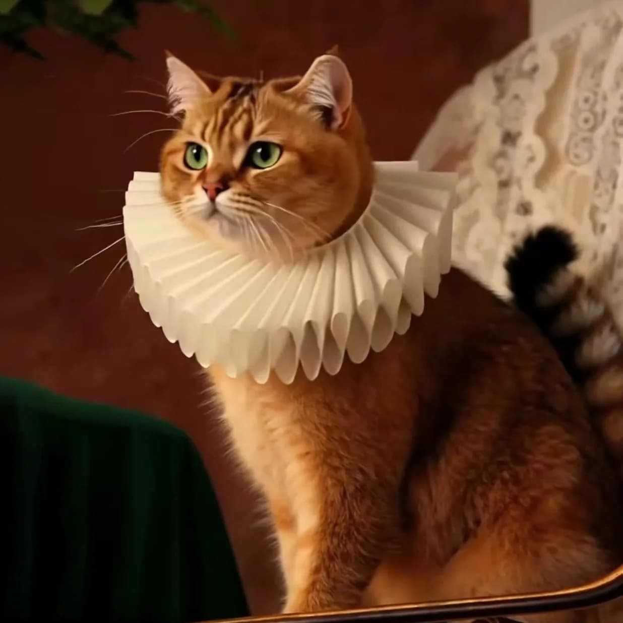 Renaissance Detachable Neck Ruffled Pet Collar Elegan Vintage Cat Collar Chic Dog Ruff Collar Pet Accessory