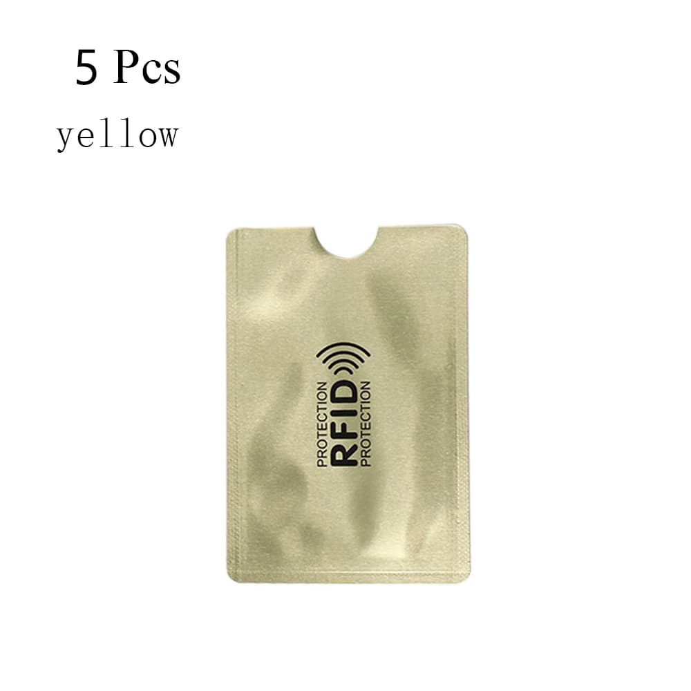 5Pcs Smart Aluminium Bank Anti-theft Protect Case Cover Card Holder RFID Blocking Sleeve Wallet