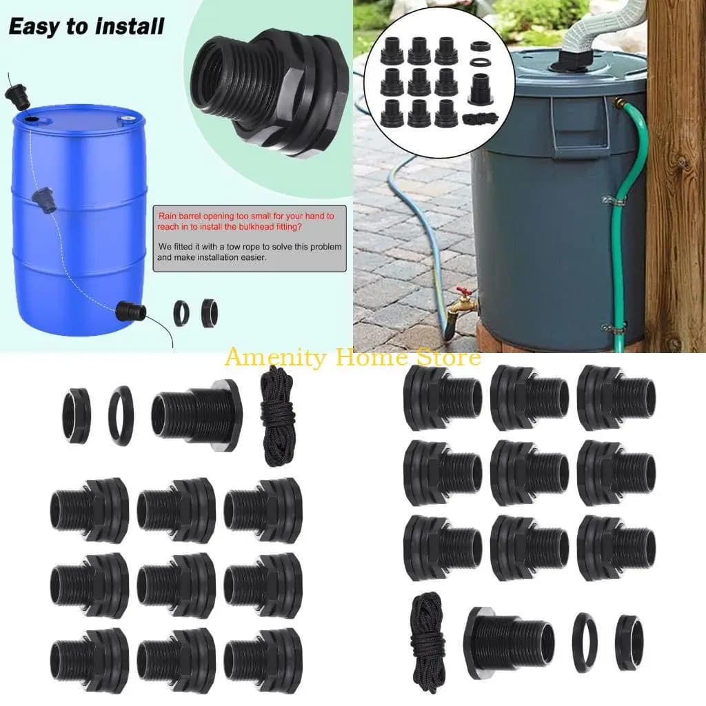 F26C Garden Hose Repair Fitting With Leakproof Rubber Gaskets For Sealing On Bucket