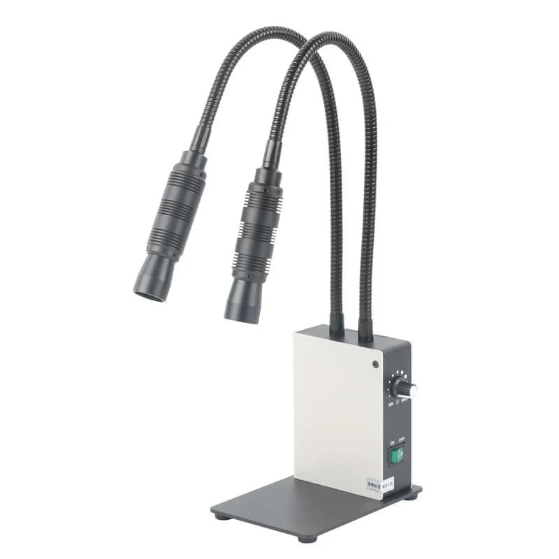 20W 6000K Doppio Gooseneck Faretto Sorgente di illuminazione regolabile Luce a LED per microscopio stereo Fotocamera PCB Riparazione Saldatura