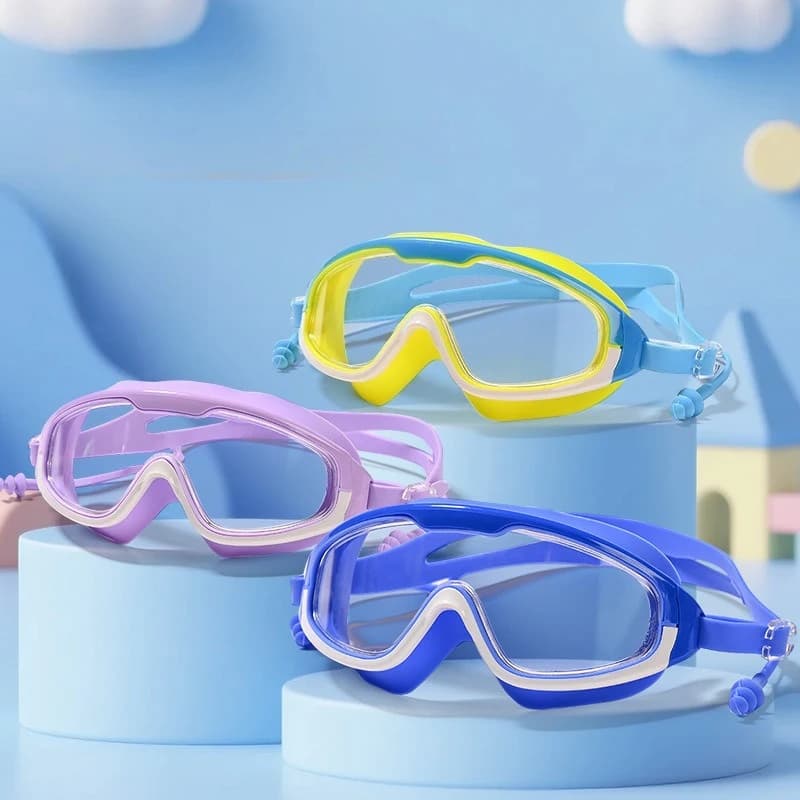 Occhialini da nuoto impermeabili e antiappannamento ad alta definizione, unisex, montatura grande, accessori per il nuoto.