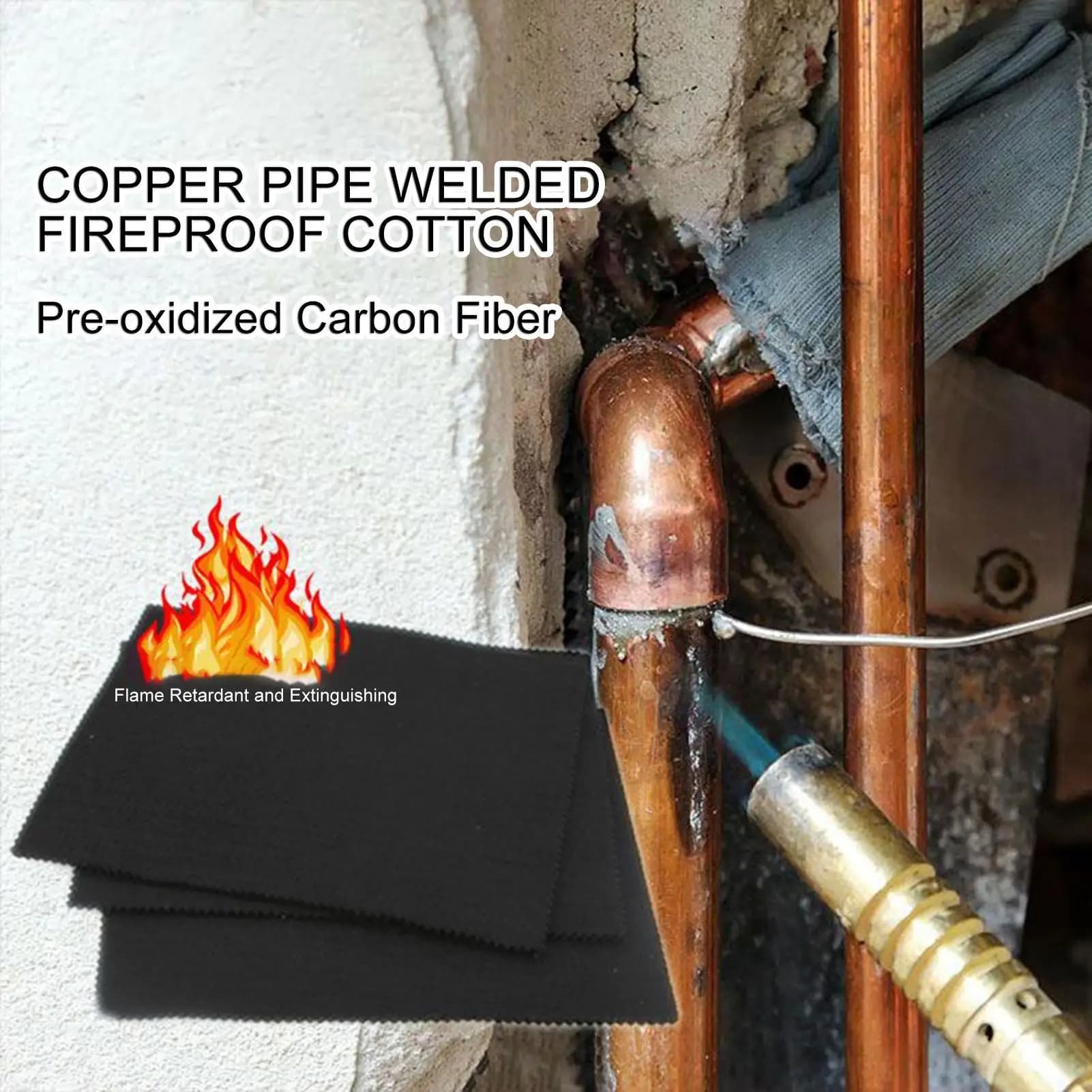 Welding Blanket Heat Resistant Protective Mat Fireproof Solder Accessories for Welder Mechanic Workshop Garage Metalworking