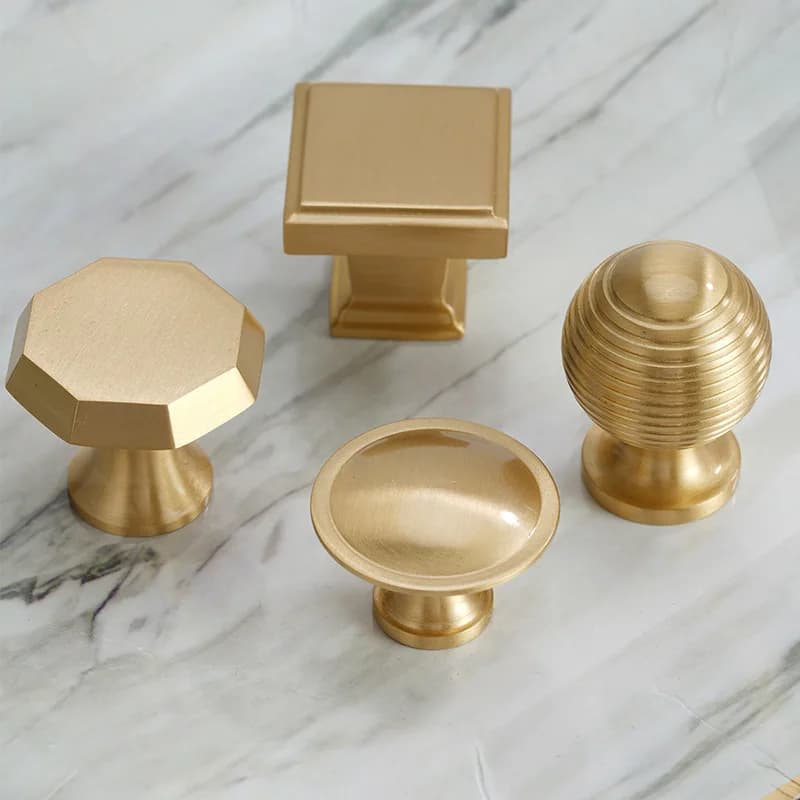 Maniglia per armadio nascosta a foro lungo singolo con inserto in ottone massiccio stile francese per porta del cassetto