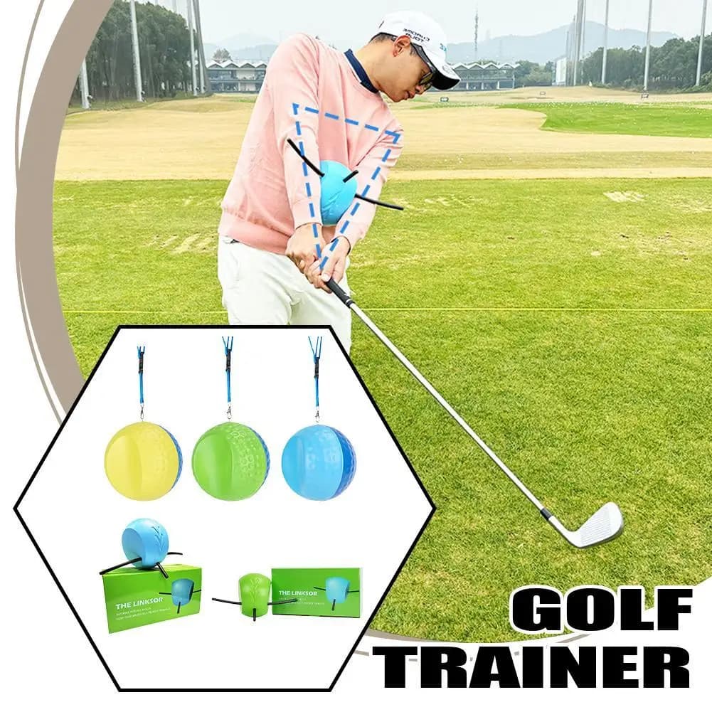 Allenatore di swing per principianti, correttore di gesti, ausilio per l'allenamento dello swing, palla gonfiabile per l'allenamento del golf, per azione correttiva