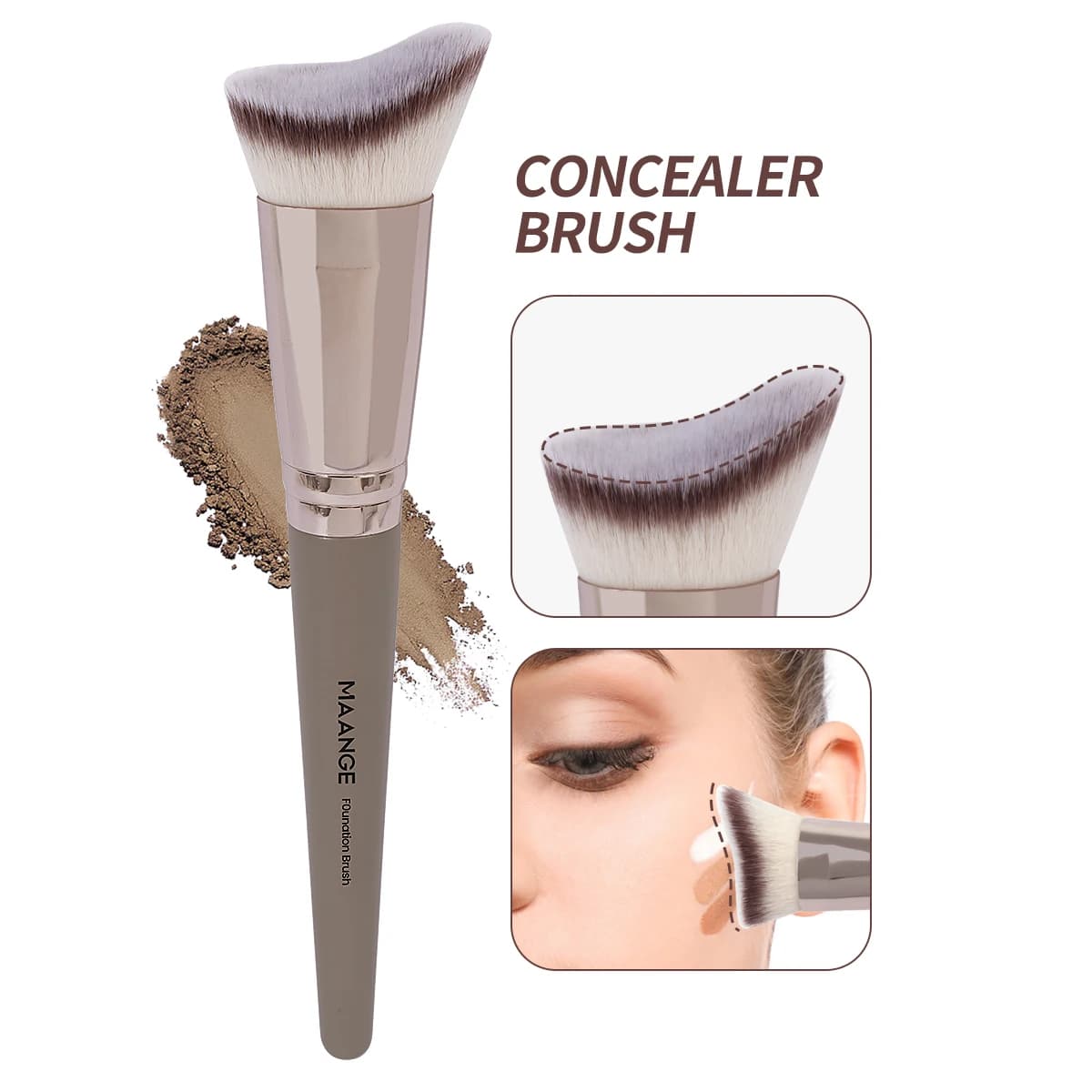 MAANGE Contour Brush Premium Contour Blush Face Makeup Brush perfetto per la guancia fronte Jaw Nose Blending hanalying Contouring