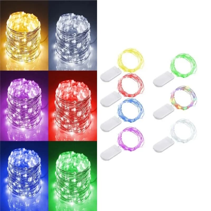 LED filo di rame fata luci luci natalizie luci stringa per camera da letto Ramadan matrimonio Navidad decorazione albero di natale fai da te