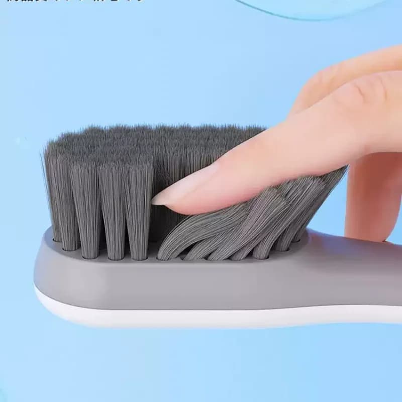 Nylon Bristle Cleaning Brush Set For Shoes And Clothes, Arc Handle Design Less Effort, Durable Corrosion Resistant Scrub Brushes