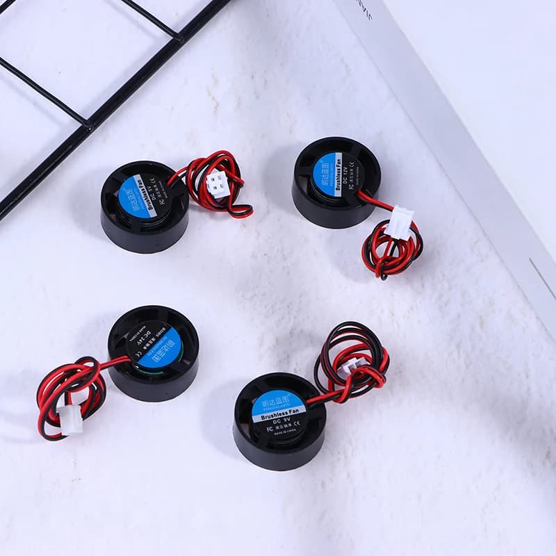 Mini Ventola di Raffreddamento Silenziosa 2510 25*10MM DC 5V 9V 12V 24V Rotonda a 2 Pin per Dissipatore di Calore Chipset Brushless per Notebook - F(x)