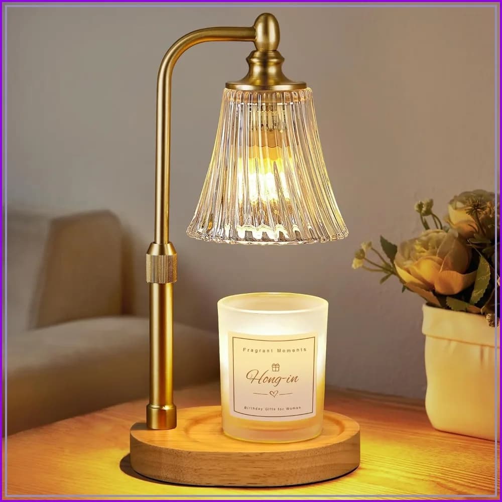 Candle Warmer Lamp with Timer & Dimmer, Adjustable Height, Safe Flameless, Perfect Gift for Women, Home Decor