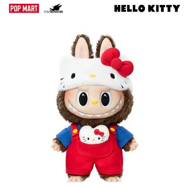 POP MART The Monsters X Hello Kitty Statuetta Anime Kawaii - Ornamento da Scrivania, Decorazione per la Casa, Regalo per Ragazze