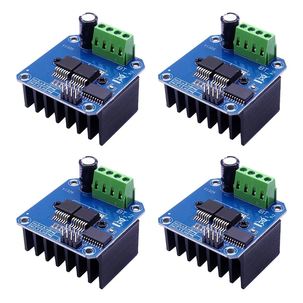 4-piece BTS7960 43A engine driver module with 5 V limiting current and insulation protection for Arduino Robotics DIY