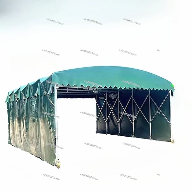 Tenda da parcheggio mobile push-pull per esterni, grande, telescopica, per officina, magazzino, tenda da parcheggio, tenda da sole termoretraibile