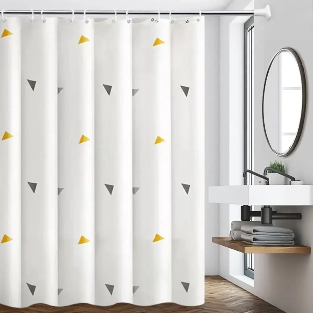 Tenda da doccia per bagno con stampa semplice Decorazione per la casa Tenda da doccia creativa per vasca da bagno impermeabile in poliestere con ganci