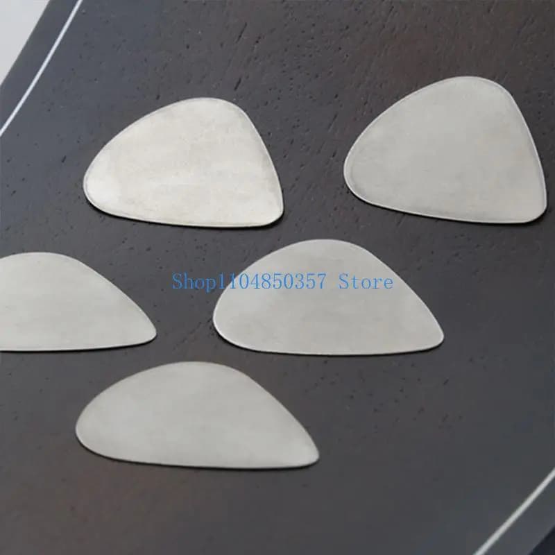 5asd 20 Pz Plettri per chitarra in acciaio inossidabile ricambio Plettri per chitarra in metallo Plettri Suoni luminosi per