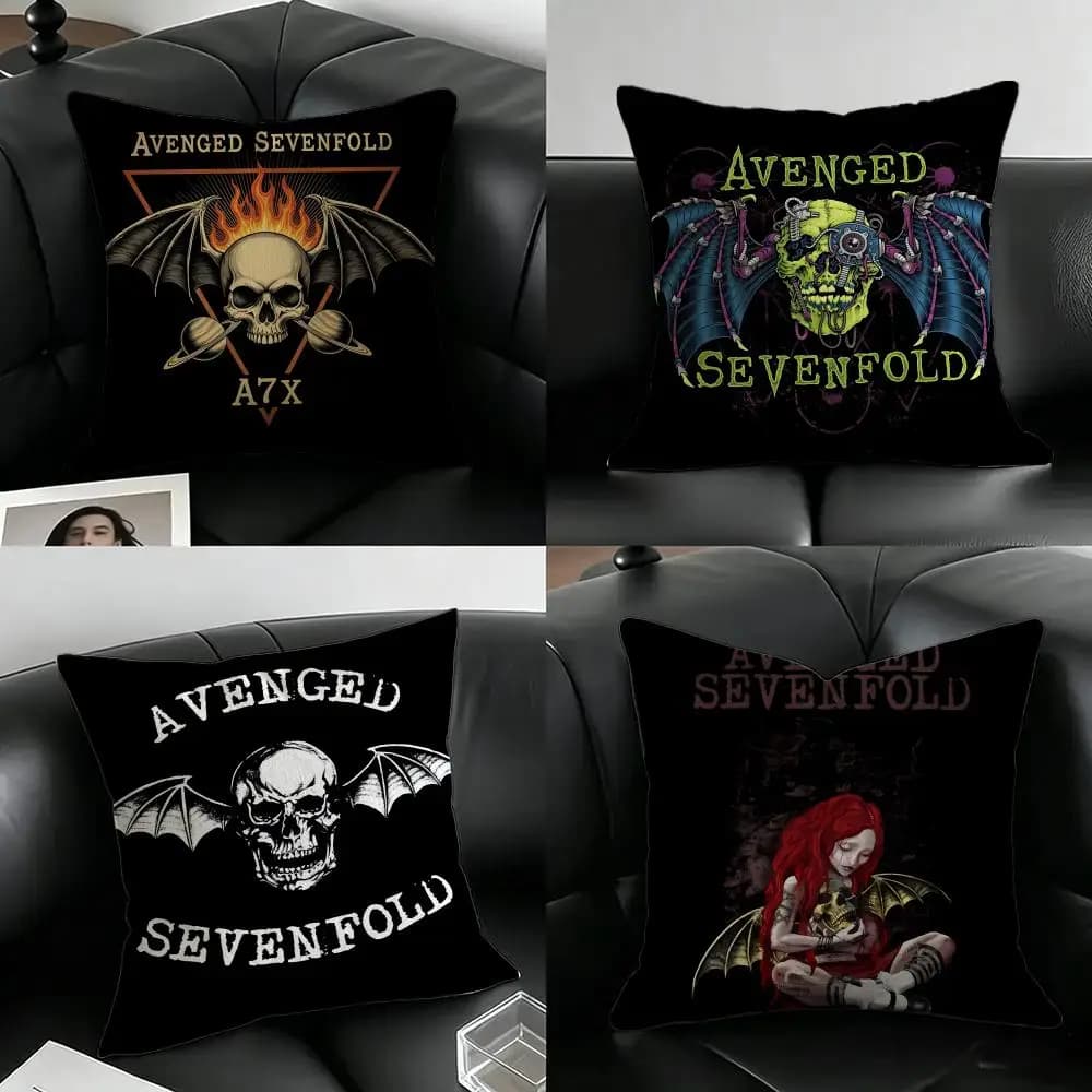 Band Avenged Sevenfold Cushion Cover Natural Linen Pillowcase Set, All-in-One Decor for Sofa, Bedroom & Chair