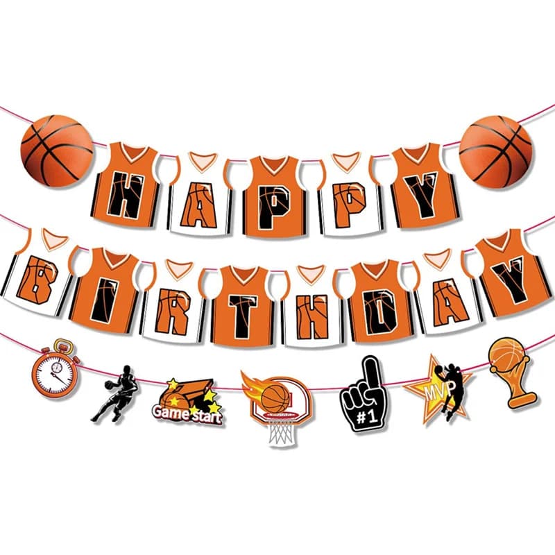 Happy Birthday Squeeze Basket for Decorations and Birthday Cuffs