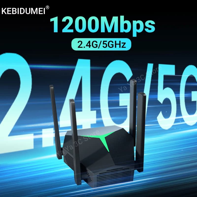 Ripetitore WiFi 5Ghz AC1200 Ripetitore segnale Wi-Fi 2.4G/5GHz Rete a lungo raggio Wlan 1200Mbps Ripetitore WiFi Extender WiFi