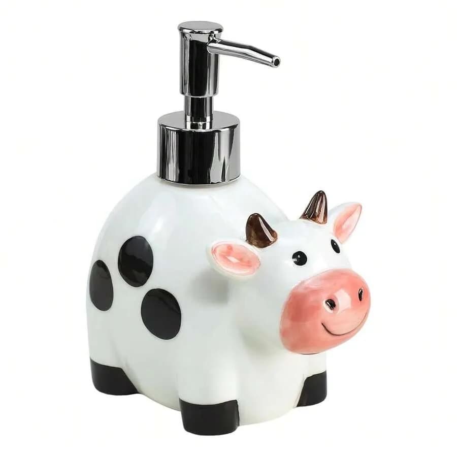 Dispenser di Sapone a Forma di Animale Cartoonesco Colias Wing con Pompa in Plastica, Bottiglia Ricaricabile per Lozione e Sapone, Flacone per Lozione, Sapone per Mani