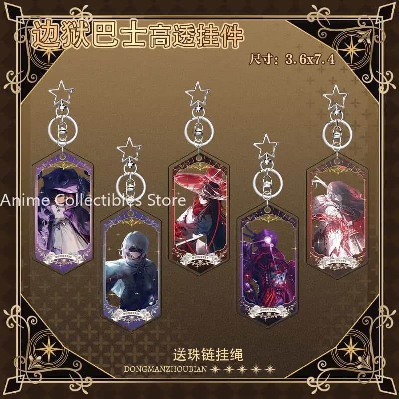 Yi Sang‌ Faust Outis Cosplay Anime Keychain Star Key Ring Schoolbag Pendant Decoration Jewelry Birthday Gifts