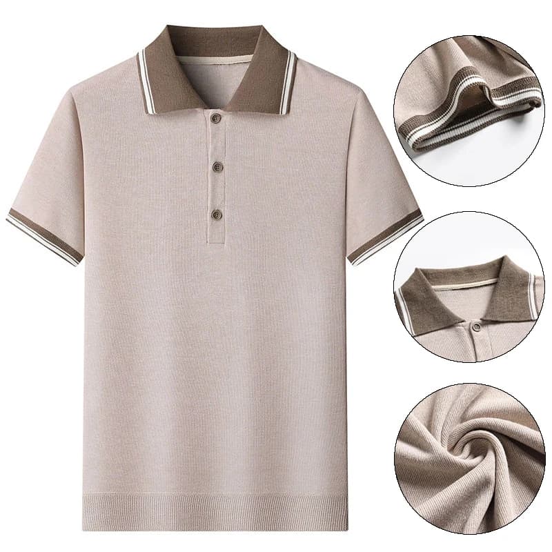 Polo da Uomo Estivo 2026 in Maglia a Maniche Corte con Bottoni, Maglietta Casual da Golf