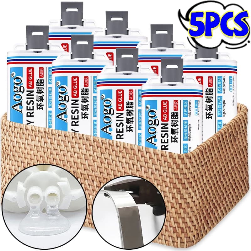 Adesivo epossidico AB Gel impermeabile Adesivo multi-superficie a polimerizzazione rapida per riparazioni domestiche Set di colla per incollaggio di pietre in metallo, ceramica, legno