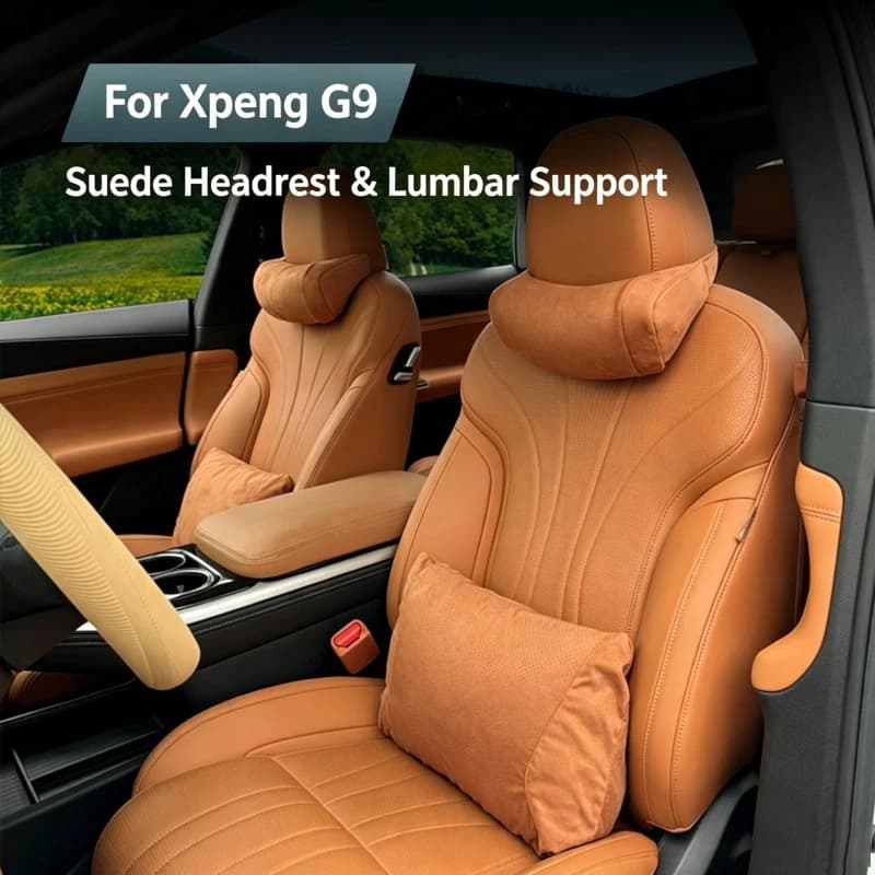 For Xpeng G9 G6 P7i P5 2025 2026 2024 Car Seat Headrest Neck Pillow Protective Pad Adjustment Neck Lumbar Waist Support Cushion