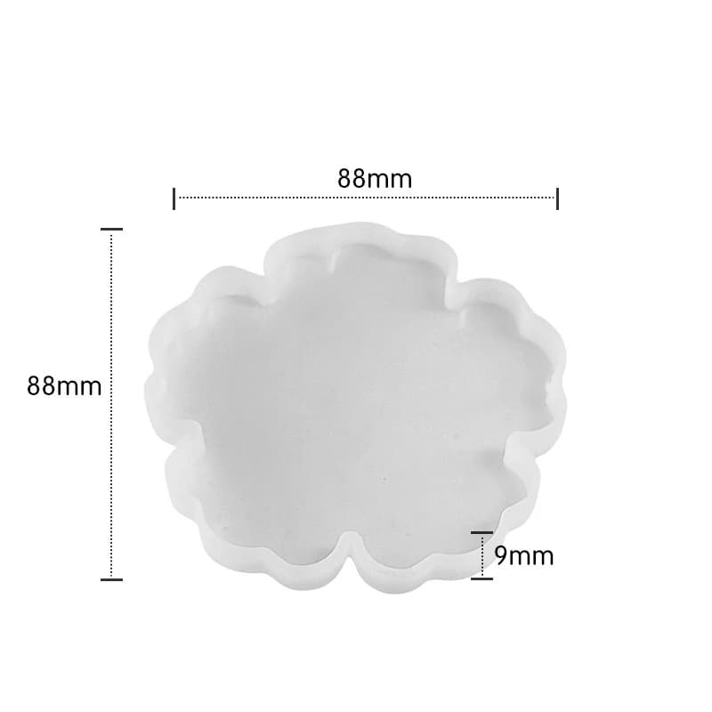 Stampo in silicone per sottobicchiere irregolare Stampo in silicone per sottobicchiere rotondo Stampo per colata in resina epossidica per la produzione fai-da-te Vassoio sottobicchiere in vetro di vino Decorazioni per la casa