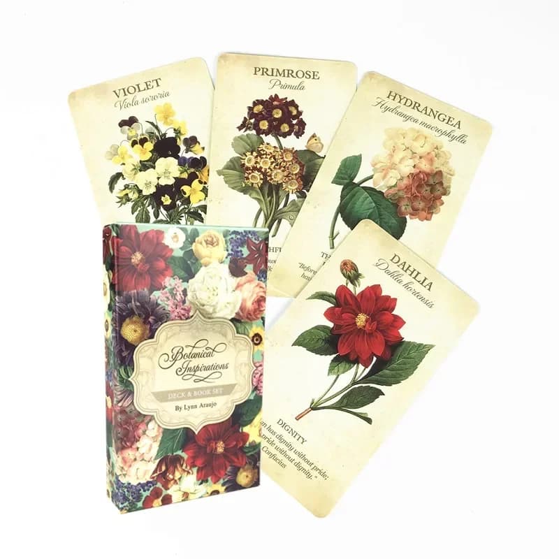 Inspiration botanica Carte Oracle Misteriosa Divinazione Mazzo di tarocchi Gioco da tavolo Design floreale squisitoPer donne Ragazze Gioco da tavolo