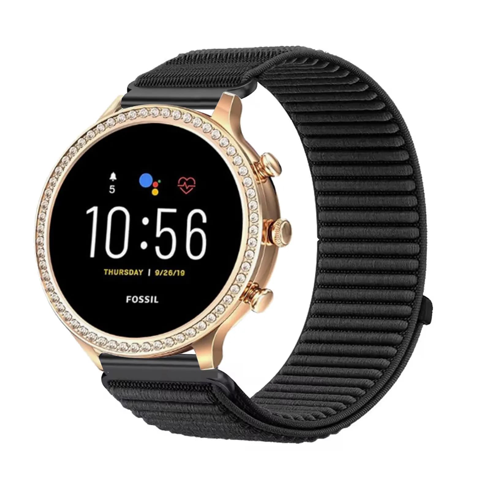 Fasce in nylon per cinturino Fossil GEN 6 42mm/Gen 5E 42mm, cinturino elastico in nylon velcro morbido