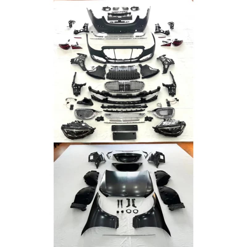 Suitable for 2006-2021 Mercedes S-Class W221 Upgrade To W223 S63 S450 AMG Maybach Body Kit Taillight Bumper Rear Diffuser