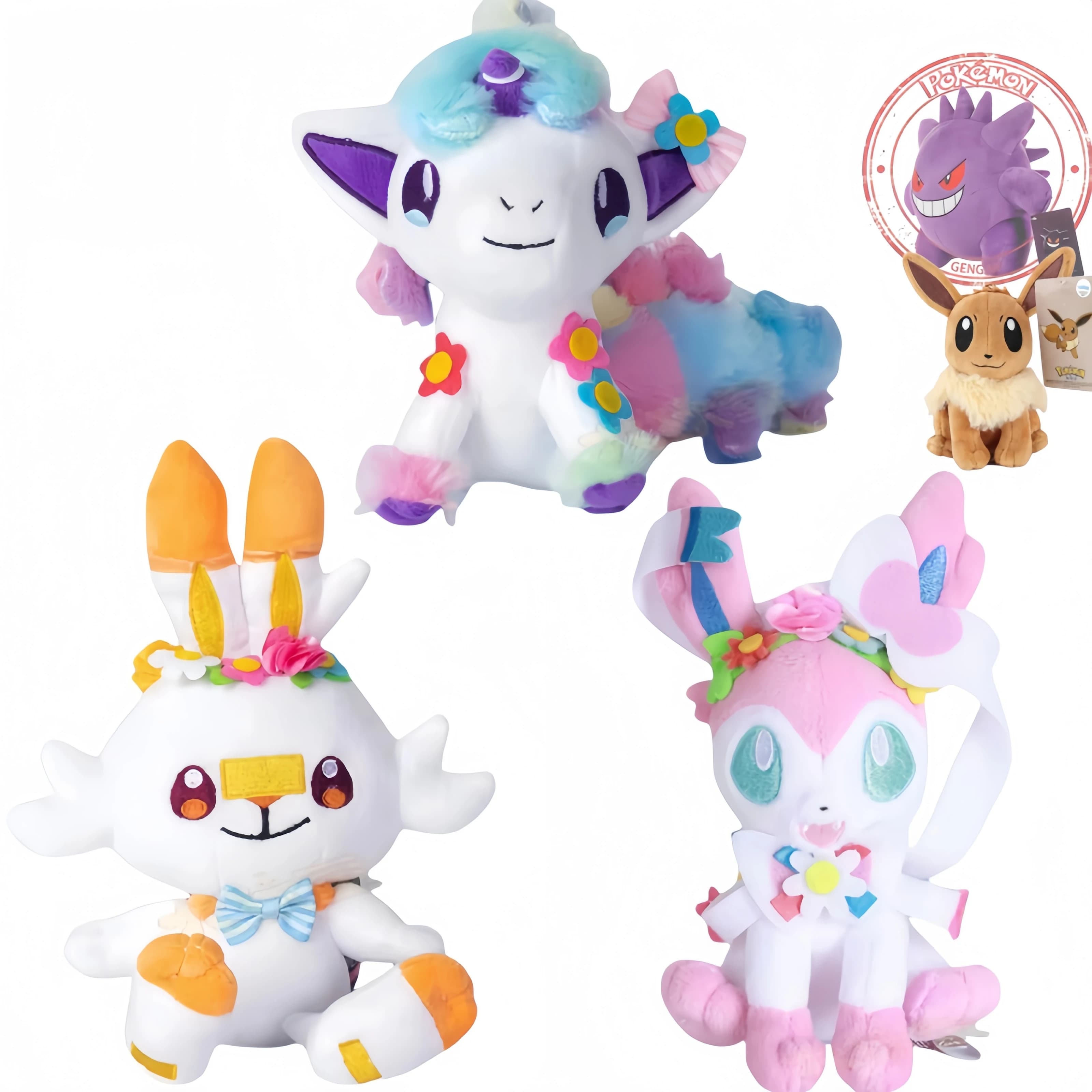 Pokemon Plush Pikachu Scorbunny Sylveon Ponyta Plushies Toys Hobbies Kawaii Room Decor Kids Xmas Birthday Gifts