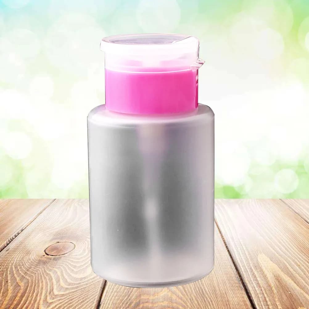 150ml Pressure Flax Reusable Anti Rolling Degradable with Dosing Pump for Nail Art, Nail Art Tool and Cosmetic Liquids