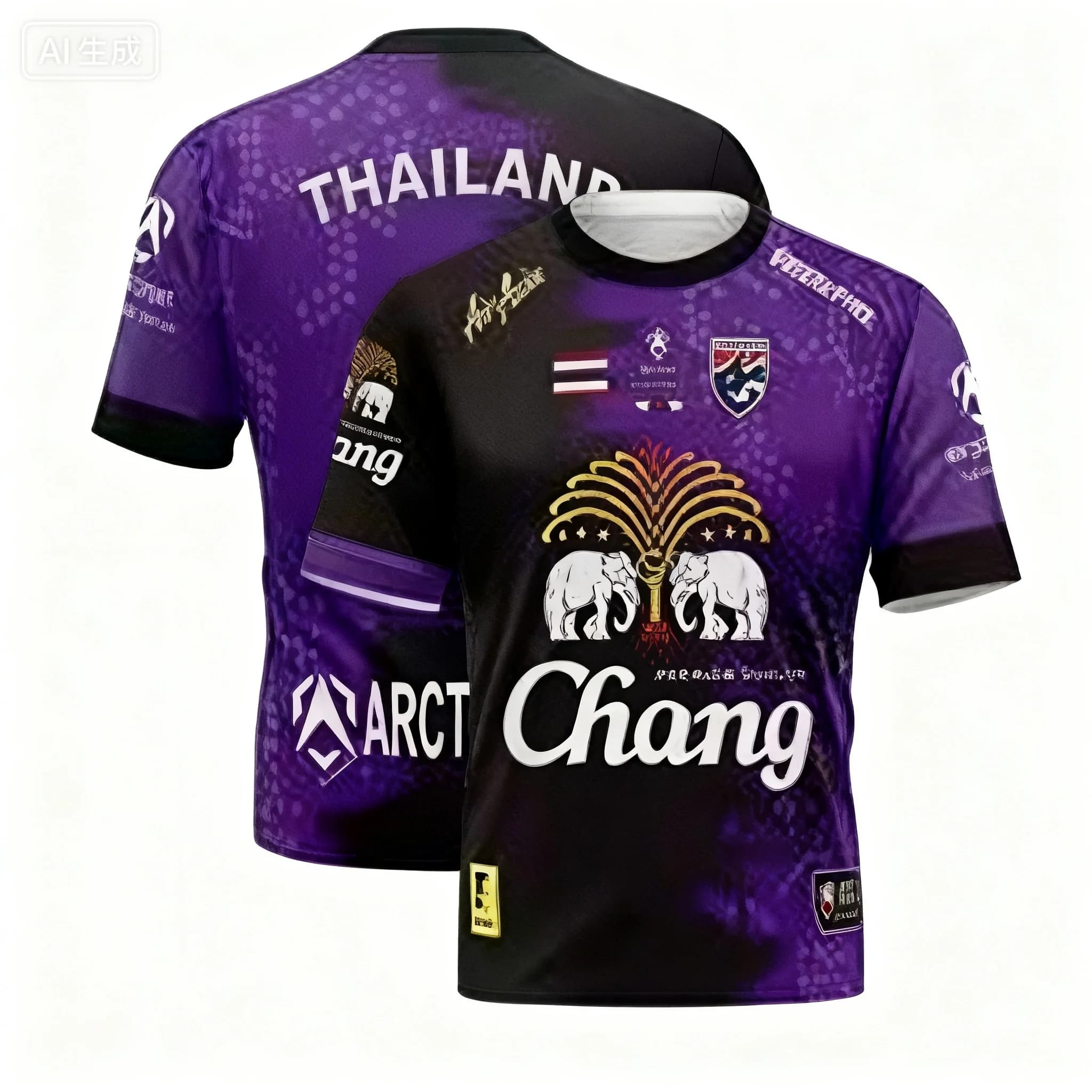 Thailand National Team Sports T-shirt Breathable Comfortable Fan Cheer Training Casual Short-sleeve Top