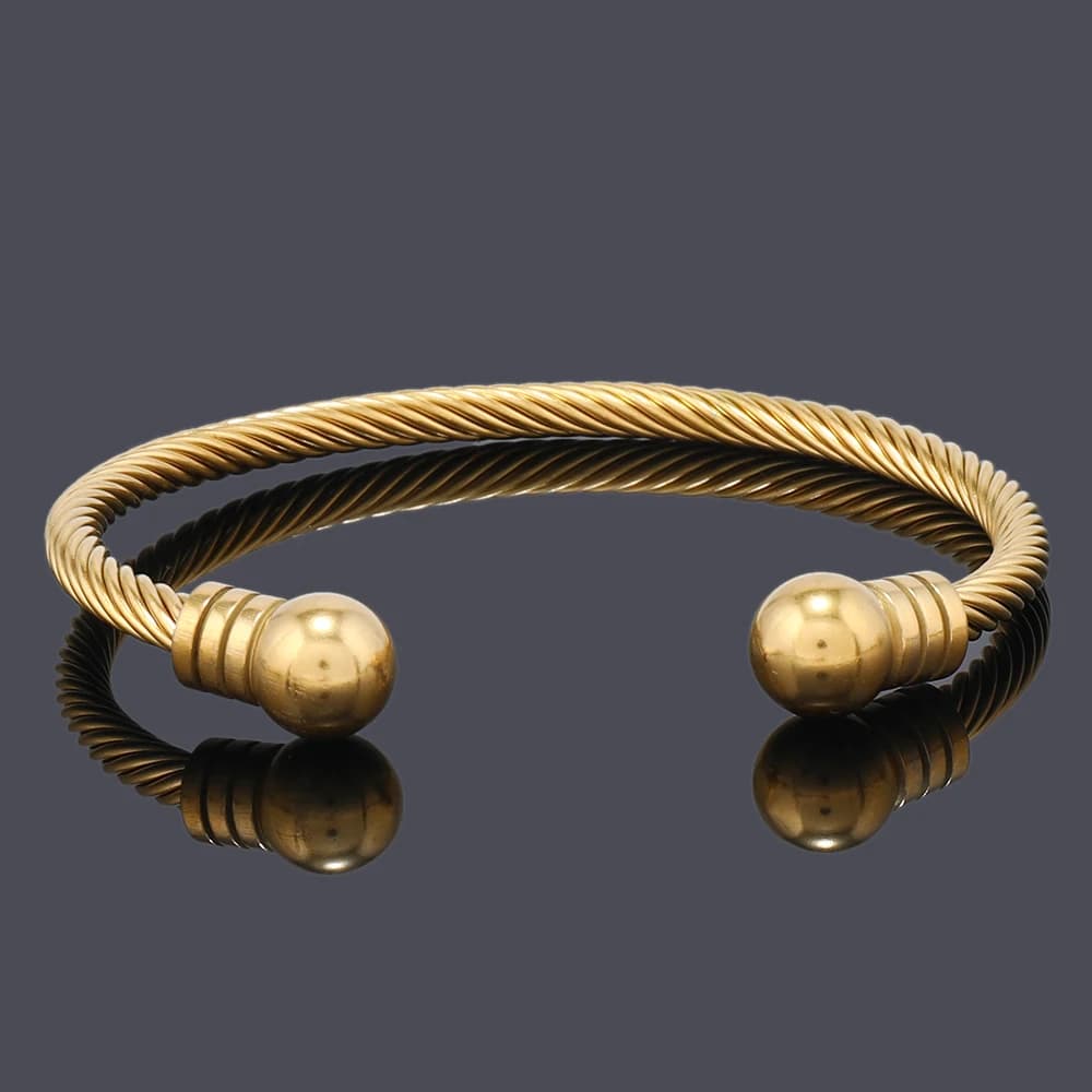Bracciale da uomo in acciaio inossidabile con corda di lusso, gioielli da donna, regalo di San Valentino