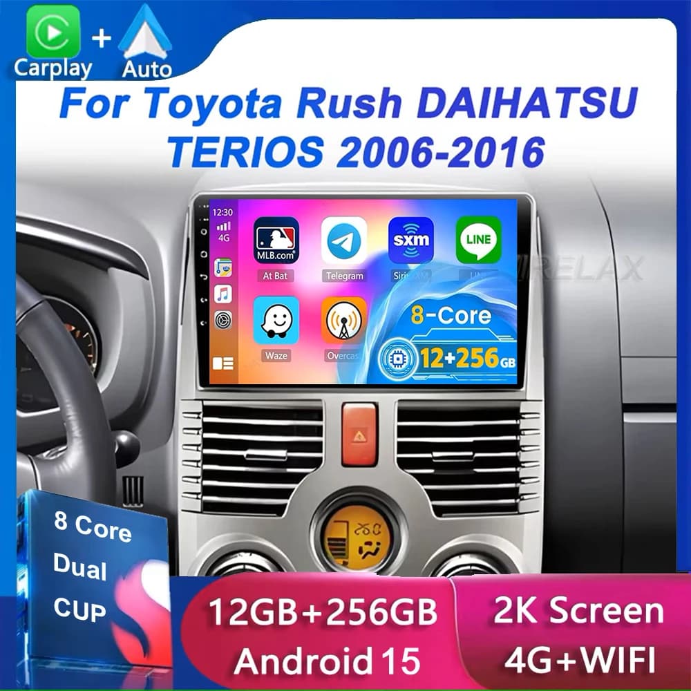 Android15 Autoradio For Toyota Rush DAIHATSU TERIOS 2006-2016 Auto Intelligent Systems for Apple Carplay FM GPS SWC BT