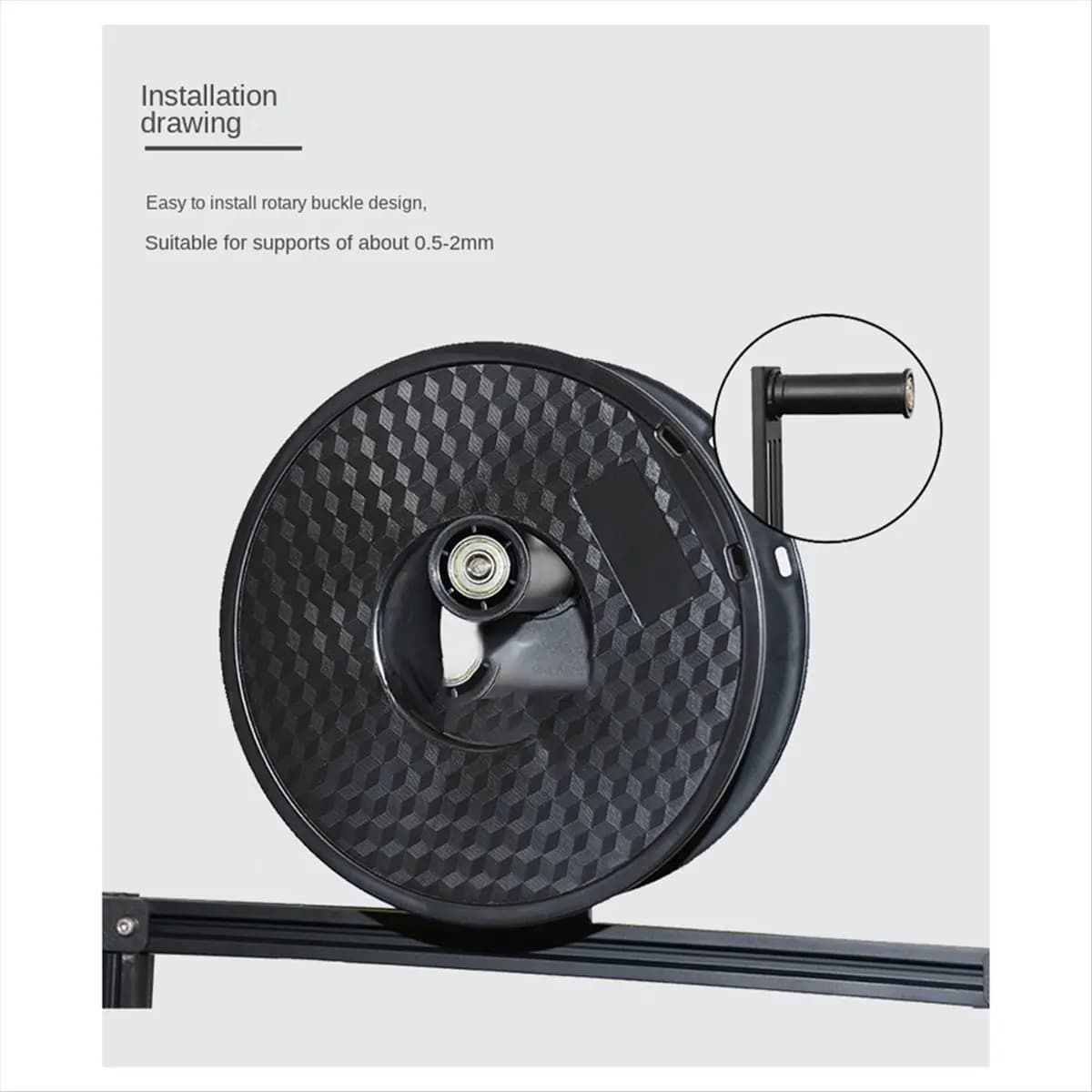 (B63C) 3D Printer Filament Holder Spool Support Compatible ABS/PLA /PETG/TPU 3D Printer Material Rolls Can Rotate Fixed Device