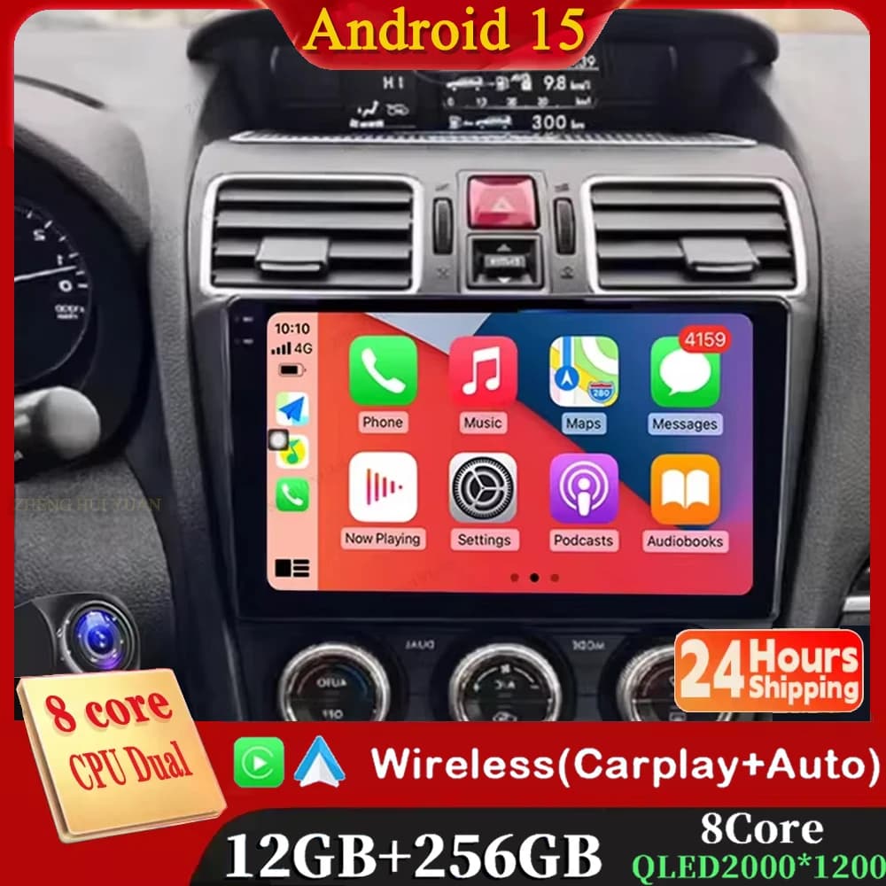 Android 15 Radio Per Subaru Forester 4 SJ XV WRX 2012- 2015 2018 Carplay Stereo GPS Navi Auto Lettore Multimediale 2din Carplay DVD