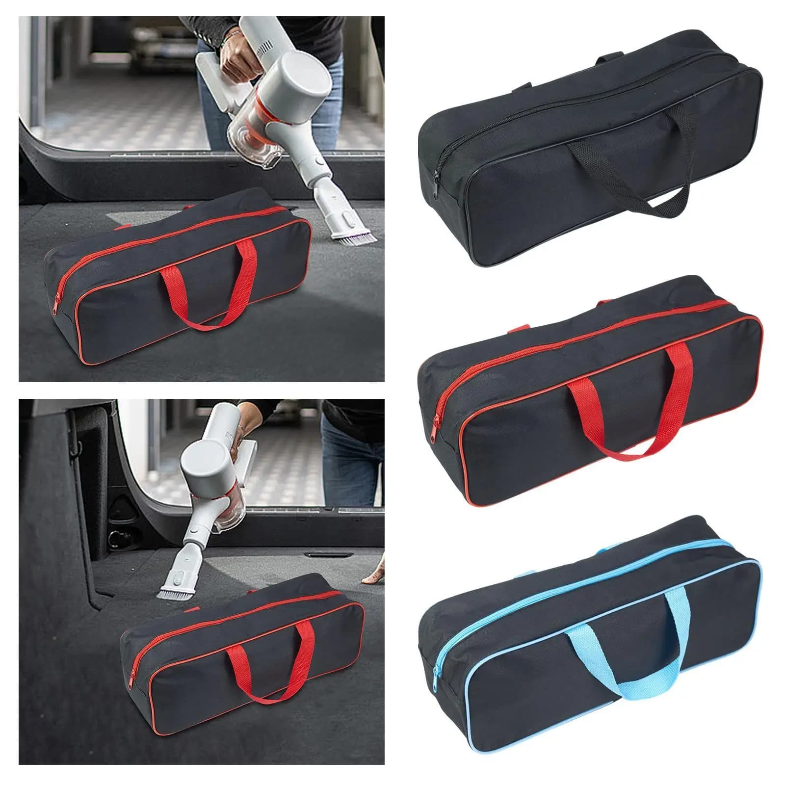 Borsa per attrezzi per aspirapolvere per auto con telone in tessuto Oxford Robusta per riporre accessori per punte da trapano per viti per aspirapolvere per auto
